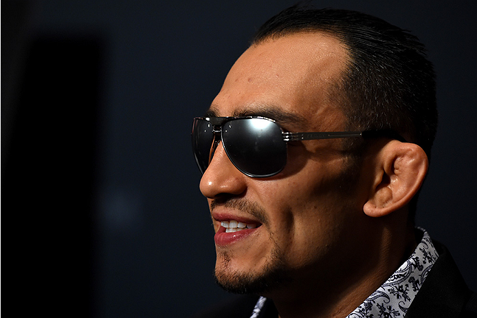 LAS VEGAS, NV - DECEMBER 09: Tony Ferguson interacts with media during the UFC Ultimate Media Day at MGM Grand Hotel & Casino on December 9, 2015 in Las Vegas, Nevada. (Photo by Josh Hedges/Zuffa LLC/Zuffa LLC via Getty Images)