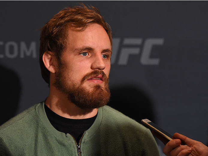LAS VEGAS, NV - DECEMBER 09: Gunnar Nelson of Iceland interacts with media during the UFC Ultimate Media Day at MGM Grand Hotel & Casino on December 9, 2015 in Las Vegas, Nevada. (Photo by Josh Hedges/Zuffa LLC/Zuffa LLC via Getty Images)