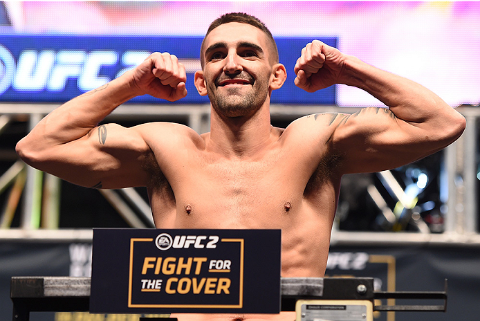 LAS VEGAS, NV - DECEMBER 11: Joe Proctor weighs in during the UFC 194 weigh-in inside MGM Grand Garden Arena on December 10, 2015 in Las Vegas, Nevada. (Photo by Josh Hedges/Zuffa LLC/Zuffa LLC via Getty Images)