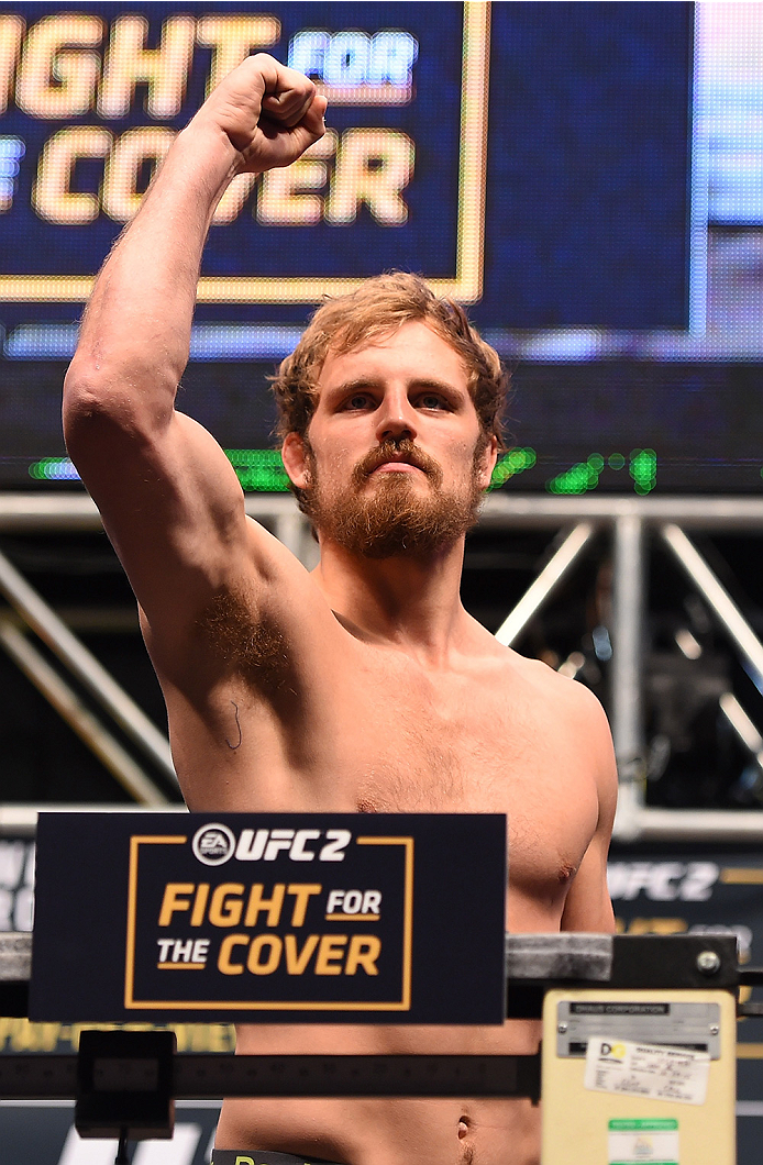 LAS VEGAS, NV - DECEMBER 11: Gunnar Nelson of Iceland weighs in during the UFC 194 weigh-in inside MGM Grand Garden Arena on December 10, 2015 in Las Vegas, Nevada. (Photo by Josh Hedges/Zuffa LLC/Zuffa LLC via Getty Images)