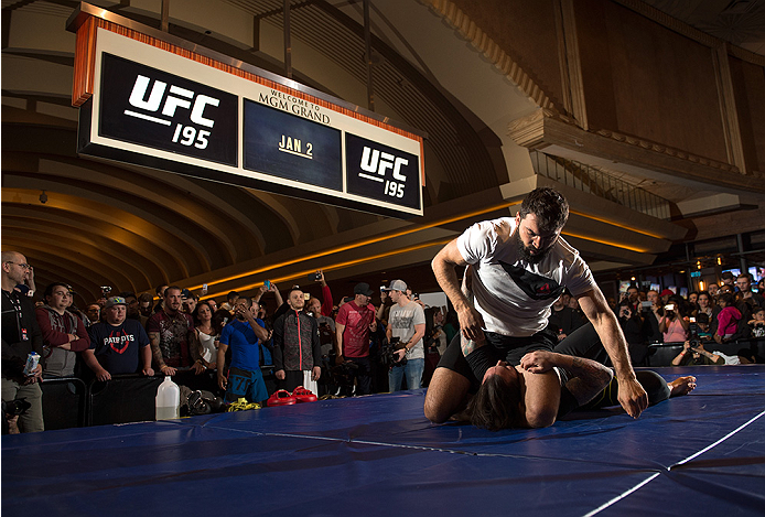 LAS VEGAS, NEVADA - DECEMBER 30: Andrei Arlovski holds an open training session for fans and media at the MGM Grand Hotel/Casino on December 30, 2015 in Las Vegas Nevada. (Photo by Brandon Magnus/Zuffa LLC/Zuffa LLC via Getty Images)