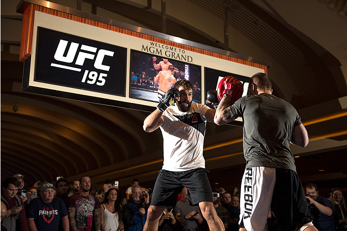 LAS VEGAS, NEVADA - DECEMBER 30: Andrei Arlovski holds an open training session for fans and media at the MGM Grand Hotel/Casino on December 30, 2015 in Las Vegas Nevada. (Photo by Brandon Magnus/Zuffa LLC/Zuffa LLC via Getty Images)