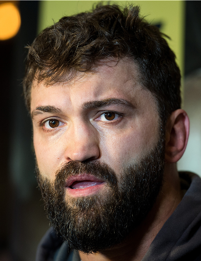 LAS VEGAS, NEVADA - DECEMBER 30: Andrei Arlovski speaks to the media at the MGM Grand Hotel/Casino on December 30, 2015 in Las Vegas Nevada. (Photo by Brandon Magnus/Zuffa LLC/Zuffa LLC via Getty Images)
