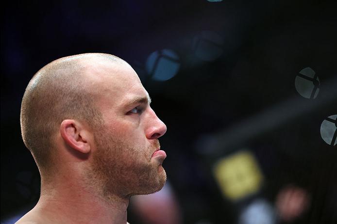 CURITIBA, BRAZIL - MAY 14: Patrick Cummins stands in his corner before facing Antonio Rogerio Nogueira of Brazil in their light heavyweight bout during the UFC 198 event at Arena da Baixada stadium on May 14, 2016 in Curitiba, Parana, Brazil. (Photo by