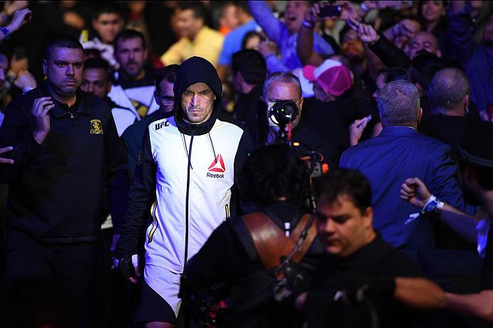 CURITIBA, BRAZIL - MAY 14: Demian Maia of Brazil enters the stadium before facing Matt Brown in their welterweight bout during the UFC 198 event at Arena da Baixada stadium on May 14, 2016 in Curitiba, Parana, Brazil. (Photo by Josh Hedges/Zuffa LLC/Zuf