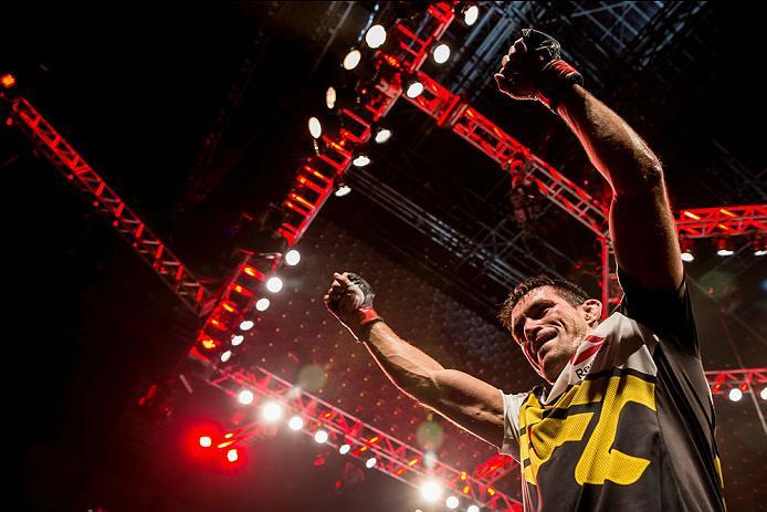 CURITIBA, BRAZIL - MAY 14: Demian Maia of Brazil celebrates after defeating Matt Brown of the United States in their welterweight bout during the UFC 198 at Arena da Baixada stadium on May 14, 2016 in Curitiba, Brazil. (Photo by Buda Mendes/Zuffa LLC/Zuff