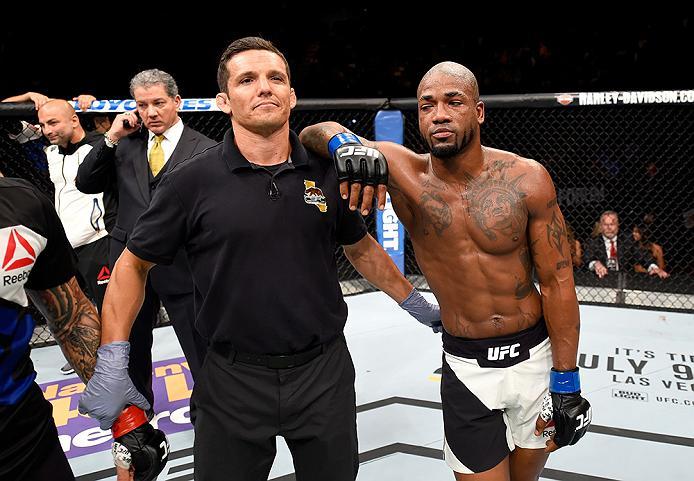 INGLEWOOD, CA - JUNE 04: Bobby Green leaves the ring after his TKO defeat in the frist round to Dustin Poirier in their lightweight bout during the UFC 199 event at The Forum on June 4, 2016 in Inglewood, California. (Photo by Josh Hedges/Zuffa LLC/Zuffa