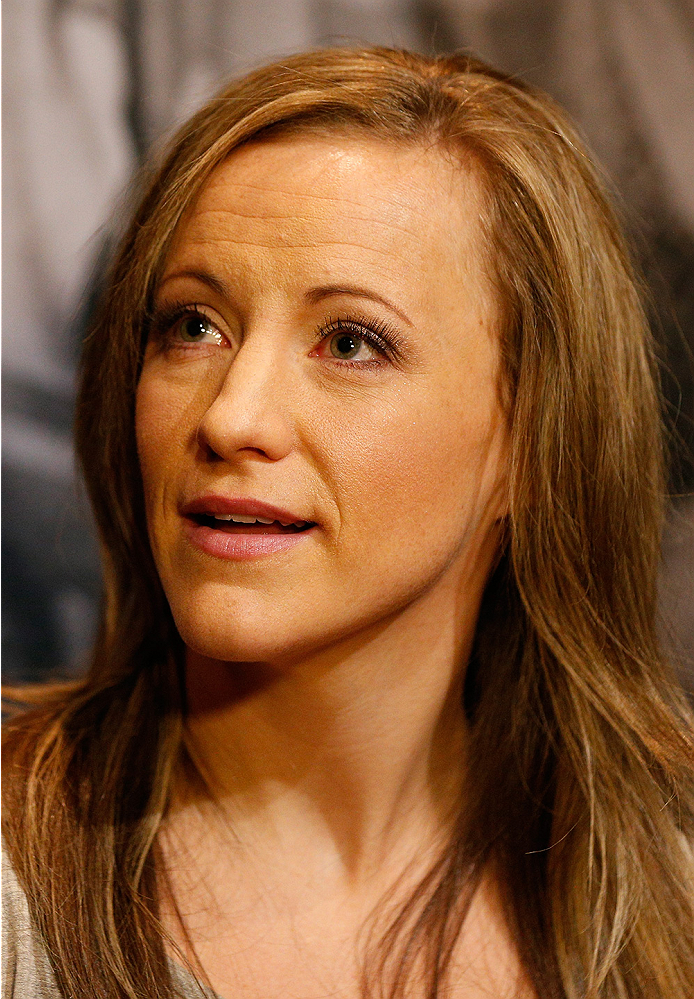 LAS VEGAS, NV - JULY 03: The Ultimate Fighter season 20 cast member Lisa Ellis interacts with media during the UFC Ultimate Media Day at the Mandalay Bay Resort and Casino on July 3, 2014 in Las Vegas, Nevada. (Photo by Josh Hedges/Zuffa LLC/Zuffa LLC v