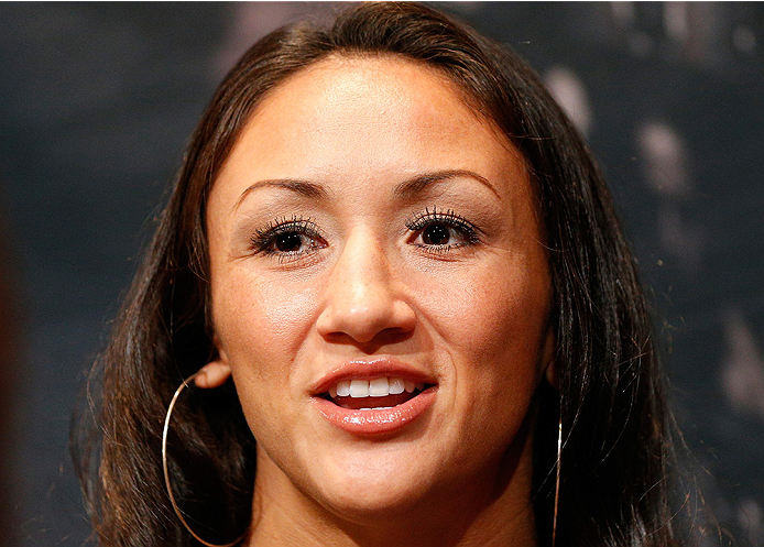 LAS VEGAS, NV - JULY 03: The Ultimate Fighter season 20 cast member Carla Esparza interacts with media during the UFC Ultimate Media Day at the Mandalay Bay Resort and Casino on July 3, 2014 in Las Vegas, Nevada. (Photo by Josh Hedges/Zuffa LLC/Zuffa LL