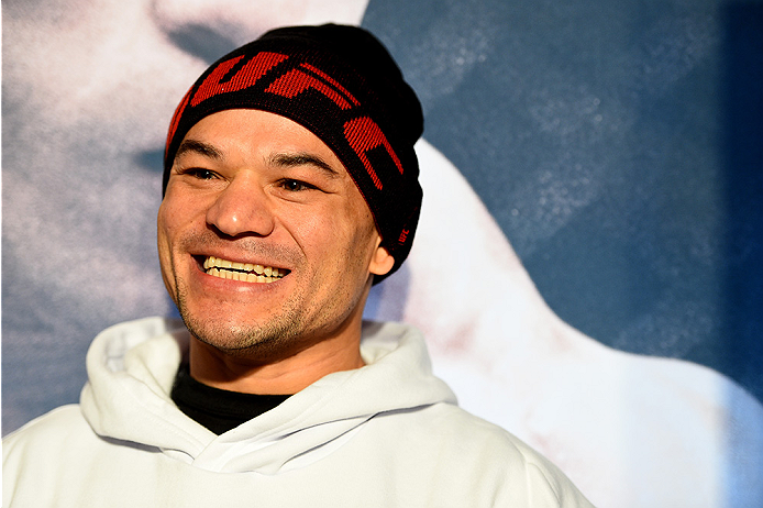 BOSTON, MA - JANUARY 16: UFC lightweight Gleison Tibau of Brazil interacts with media at Faneuil Hall on January 16, 2015 in Boston, Massachusetts. (Photo by Jeff Bottari/Zuffa LLC/Zuffa LLC via Getty Images)