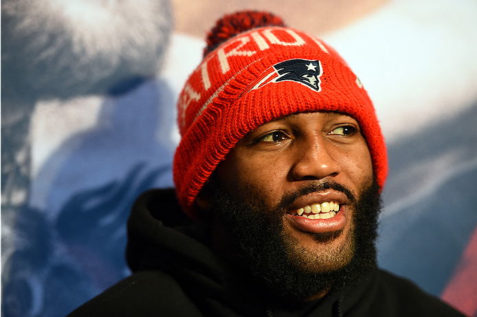 BOSTON, MA - JANUARY 16: UFC welterweight John Howard interacts with media at Faneuil Hall on January 16, 2015 in Boston, Massachusetts. (Photo by Jeff Bottari/Zuffa LLC/Zuffa LLC via Getty Images)
