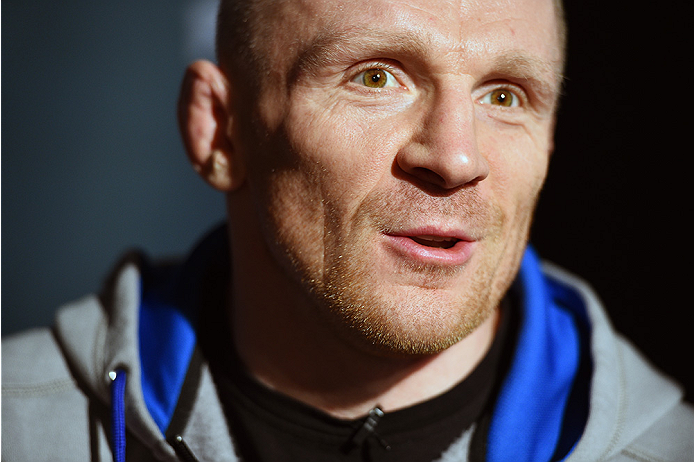 BOSTON, MA - JANUARY 16: UFC featherweight Dennis Siver of Germany interacts with media at Faneuil Hall on January 16, 2015 in Boston, Massachusetts. (Photo by Jeff Bottari/Zuffa LLC/Zuffa LLC via Getty Images)