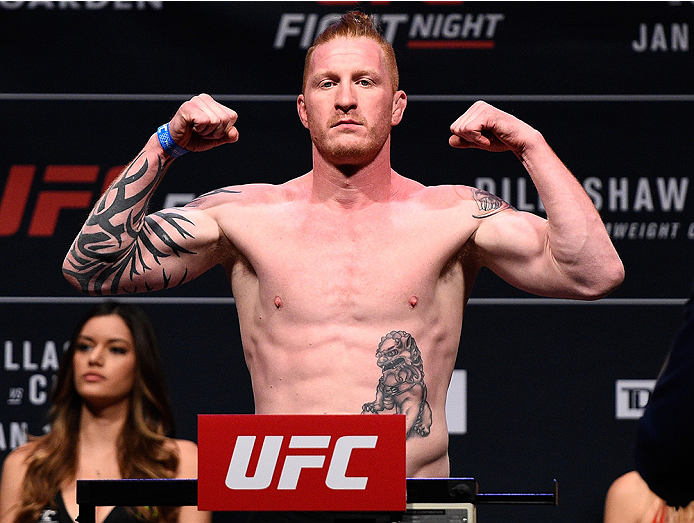 BOSTON, MA - JANUARY 16: Ed Herman weighs in during the UFC weigh-in at the Wang Theatre on January 16, 2016 in Boston, Massachusetts. (Photo by Jeff Bottari/Zuffa LLC/Zuffa LLC via Getty Images)