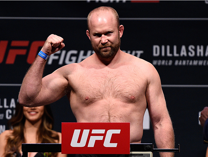 BOSTON, MA - JANUARY 16: Tim Boetsch weighs in during the UFC weigh-in at the Wang Theatre on January 16, 2016 in Boston, Massachusetts. (Photo by Jeff Bottari/Zuffa LLC/Zuffa LLC via Getty Images)