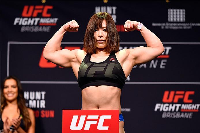 BRISBANE, AUSTRALIA - MARCH 19: Rin Nakai of Japan weighs in during the UFC Fight Night weigh-in at the Brisbane Entertainment Centre on March 19, 2016 in Brisbane, Australia. (Photo by Josh Hedges/Zuffa LLC/Zuffa LLC via Getty Images)