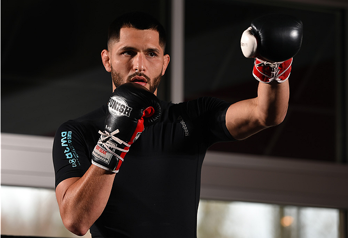FAIRFAX, VA - APRIL 02: Jorge Masvidal holds an open training session for fans and media at the UFC Gym on April 2, 2015 in Fairfax, Virginia. (Photo by Josh Hedges/Zuffa LLC/Zuffa LLC via Getty Images)