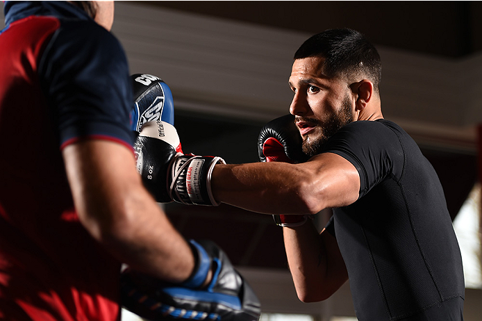 FAIRFAX, VA - APRIL 02: Jorge Masvidal holds an open training session for fans and media at the UFC Gym on April 2, 2015 in Fairfax, Virginia. (Photo by Josh Hedges/Zuffa LLC/Zuffa LLC via Getty Images)