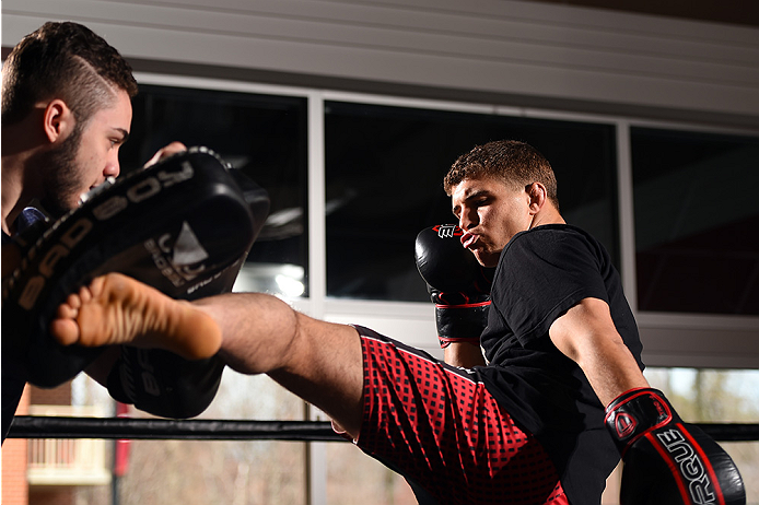 FAIRFAX, VA - APRIL 02: Al Iaquinta holds an open training session for fans and media at the UFC Gym on April 2, 2015 in Fairfax, Virginia. (Photo by Josh Hedges/Zuffa LLC/Zuffa LLC via Getty Images)