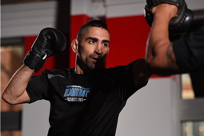 FAIRFAX, VA - APRIL 02: Ricardo Lamas holds an open training session for fans and media at the UFC Gym on April 2, 2015 in Fairfax, Virginia. (Photo by Josh Hedges/Zuffa LLC/Zuffa LLC via Getty Images)
