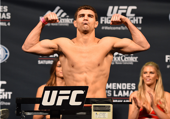 FAIRFAX, VA - APRIL 03: Al Iaquinta weighs in during the UFC weigh-in at the Patriot Center on April 3, 2015 in Fairfax, Virginia. (Photo by Josh Hedges/Zuffa LLC/Zuffa LLC via Getty Images)