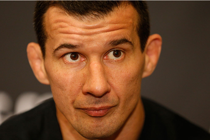BRISBANE, AUSTRALIA - DECEMBER 05: Anthony Perosh interacts with media during the UFC Ultimate Media Day at the Brisbane Marriott Hotel on December 5, 2013 in Brisbane, Australia. (Photo by Josh Hedges/Zuffa LLC/Zuffa LLC via Getty Images)