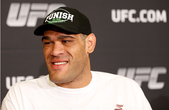 BRISBANE, AUSTRALIA - DECEMBER 05: Antonio "Bigfoot" Silva interacts with media during the UFC Ultimate Media Day at the Brisbane Marriott Hotel on December 5, 2013 in Brisbane, Australia. (Photo by Josh Hedges/Zuffa LLC/Zuffa LLC via Getty Images)