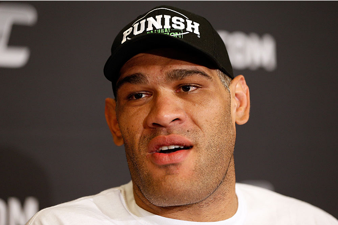 BRISBANE, AUSTRALIA - DECEMBER 05: Antonio "Bigfoot" Silva interacts with media during the UFC Ultimate Media Day at the Brisbane Marriott Hotel on December 5, 2013 in Brisbane, Australia. (Photo by Josh Hedges/Zuffa LLC/Zuffa LLC via Getty Images)