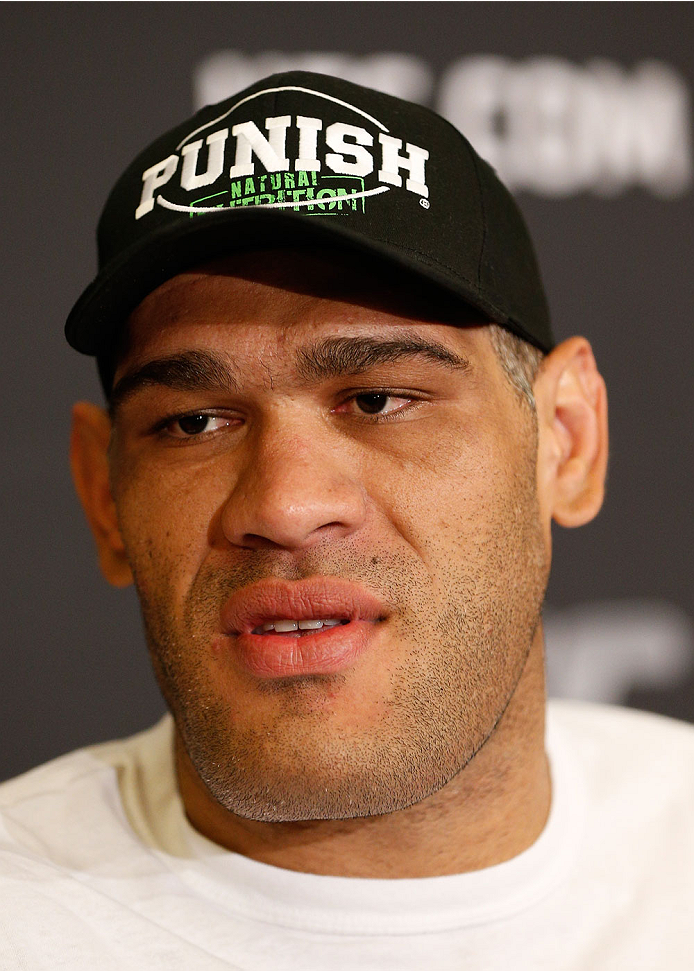 BRISBANE, AUSTRALIA - DECEMBER 05: Antonio "Bigfoot" Silva interacts with media during the UFC Ultimate Media Day at the Brisbane Marriott Hotel on December 5, 2013 in Brisbane, Australia. (Photo by Josh Hedges/Zuffa LLC/Zuffa LLC via Getty Images)