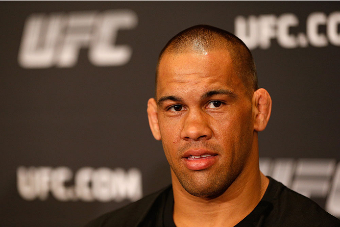 BRISBANE, AUSTRALIA - DECEMBER 05: James Te Huna interacts with media during the UFC Ultimate Media Day at the Brisbane Marriott Hotel on December 5, 2013 in Brisbane, Australia. (Photo by Josh Hedges/Zuffa LLC/Zuffa LLC via Getty Images)