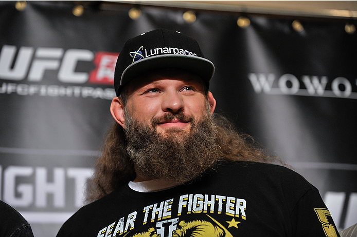 TOKYO, JAPAN - SEPTEMBER 17: Roy Nelson interacts with media during the UFC Ultimate Media Day at the Hilton Tokyo on September 17, 2014 in Tokyo, Japan. (Photo by Keith Tsuji/Zuffa LLC/Zuffa LLC via Getty Images)