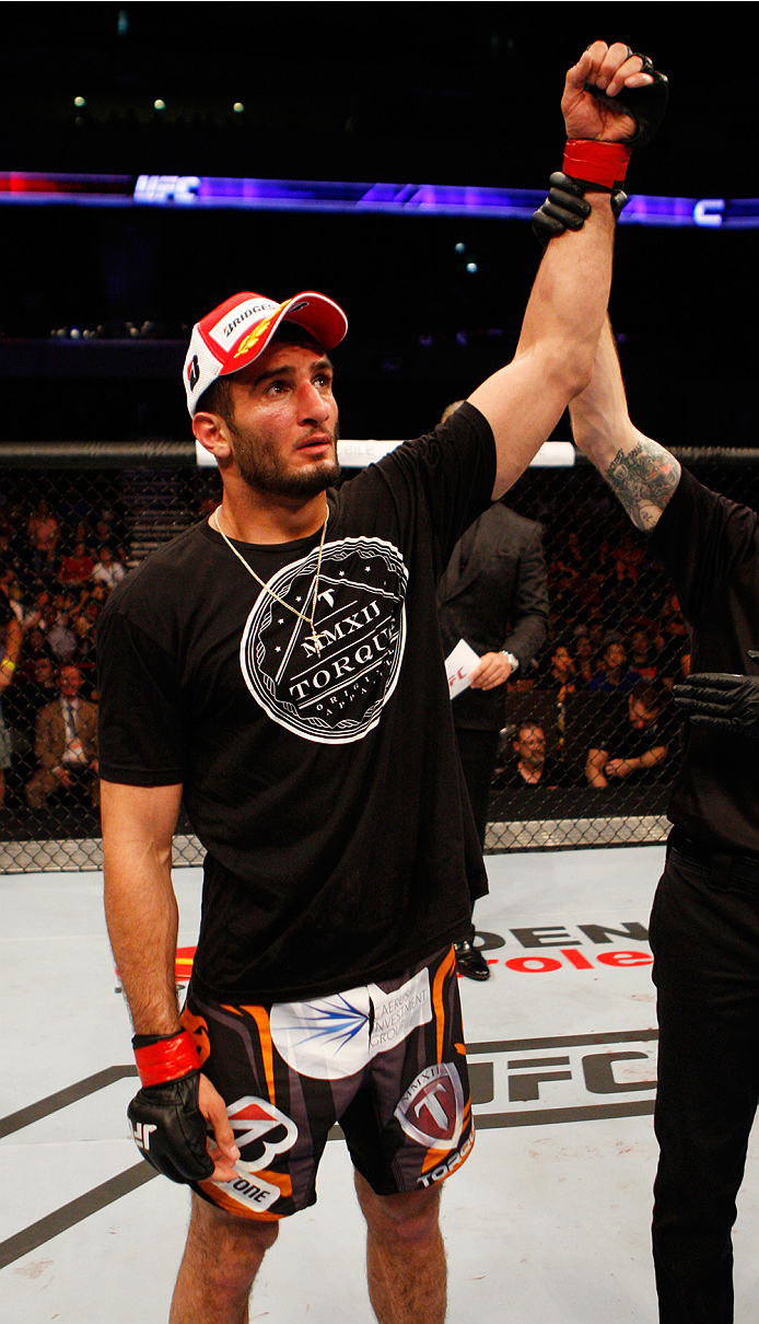 MANILA, PHILIPPINES - MAY 16: Gegard Mousasi of the Netherlands after his win over Costas Philippou of the United States in their middleweight fight during the UFC Fight Night event at the Mall of Asia Arena on May 16, 2015 in Manila, Philippines. (Photo