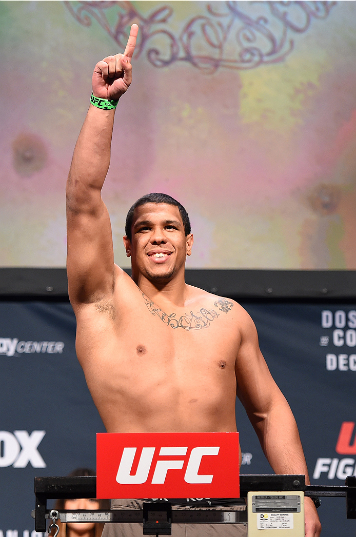 ORLANDO, FL - DECEMBER 18: Luis Henrique of Brazil weighs in during the UFC weigh-in at the Orange County Convention Center on December 18, 2015 in Orlando, Florida. (Photo by Josh Hedges/Zuffa LLC/Zuffa LLC via Getty Images)