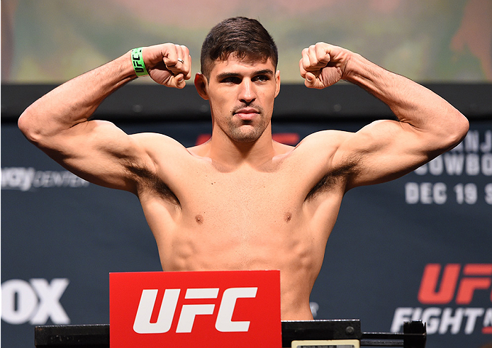 ORLANDO, FL - DECEMBER 18: Vicente Luque of Brazil weighs in during the UFC weigh-in at the Orange County Convention Center on December 18, 2015 in Orlando, Florida. (Photo by Josh Hedges/Zuffa LLC/Zuffa LLC via Getty Images)