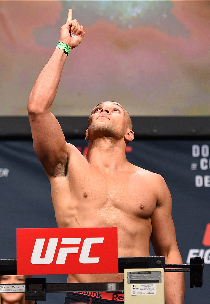 ORLANDO, FL - DECEMBER 18: Hayder Hassan weighs in during the UFC weigh-in at the Orange County Convention Center on December 18, 2015 in Orlando, Florida. (Photo by Josh Hedges/Zuffa LLC/Zuffa LLC via Getty Images)