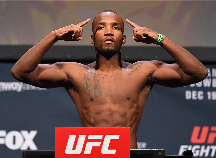 ORLANDO, FL - DECEMBER 18: Leon Edwards of England weighs in during the UFC weigh-in at the Orange County Convention Center on December 18, 2015 in Orlando, Florida. (Photo by Josh Hedges/Zuffa LLC/Zuffa LLC via Getty Images)