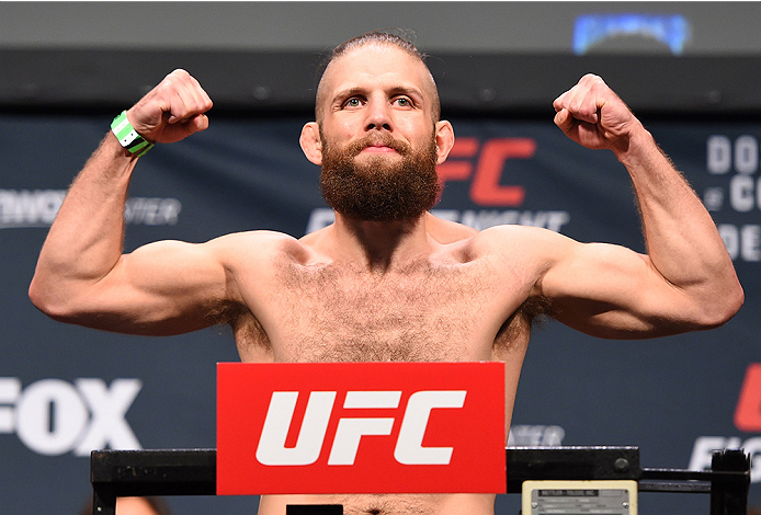 ORLANDO, FL - DECEMBER 18: Nik Lentz weighs in during the UFC weigh-in at the Orange County Convention Center on December 18, 2015 in Orlando, Florida. (Photo by Josh Hedges/Zuffa LLC/Zuffa LLC via Getty Images)