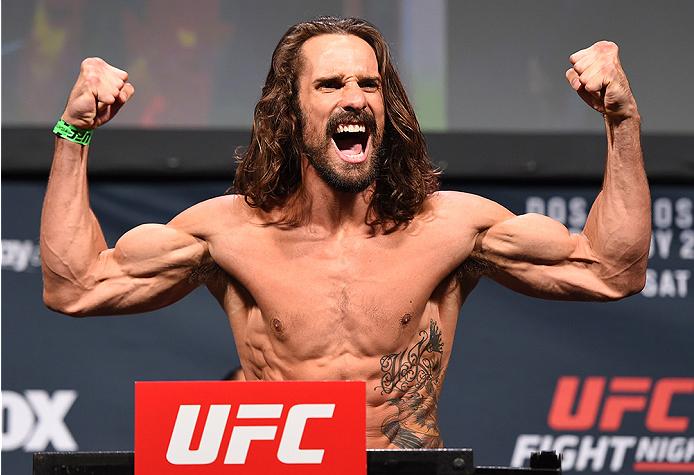 ORLANDO, FL - DECEMBER 18: Josh Samman weighs in during the UFC weigh-in at the Orange County Convention Center on December 18, 2015 in Orlando, Florida. (Photo by Josh Hedges/Zuffa LLC/Zuffa LLC via Getty Images)
