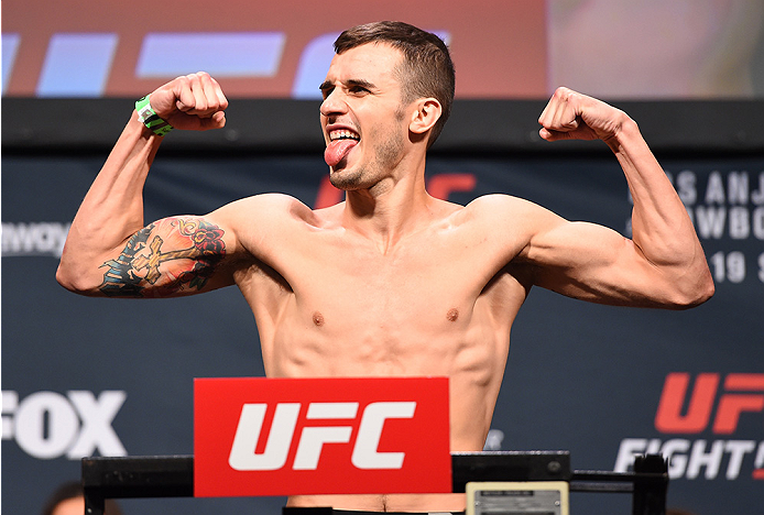 ORLANDO, FL - DECEMBER 18: Myles Jury weighs in during the UFC weigh-in at the Orange County Convention Center on December 18, 2015 in Orlando, Florida. (Photo by Josh Hedges/Zuffa LLC/Zuffa LLC via Getty Images)