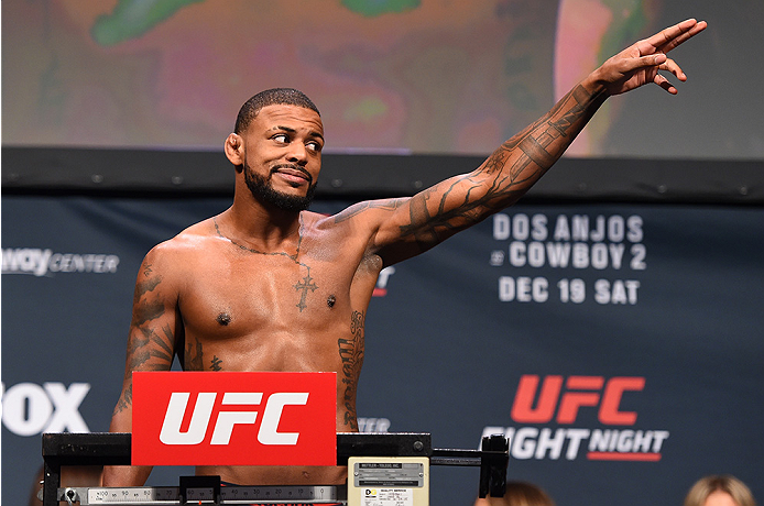 ORLANDO, FL - DECEMBER 18: Michael Johnson weighs in during the UFC weigh-in at the Orange County Convention Center on December 18, 2015 in Orlando, Florida. (Photo by Josh Hedges/Zuffa LLC/Zuffa LLC via Getty Images)
