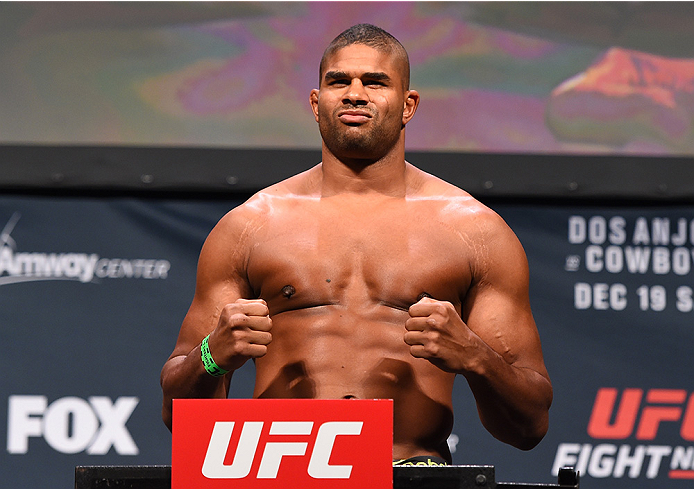 ORLANDO, FL - DECEMBER 18: Alistair Overeem of the Netherlands weighs in during the UFC weigh-in at the Orange County Convention Center on December 18, 2015 in Orlando, Florida. (Photo by Josh Hedges/Zuffa LLC/Zuffa LLC via Getty Images)