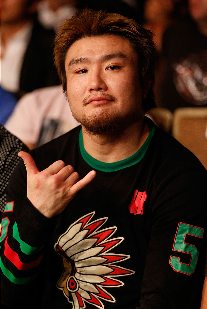 SINGAPORE - JANUARY 04: UFC fighter Takanori Gomi attends the UFC Fight Night event at the Marina Bay Sands Resort on January 4, 2014 in Singapore. (Photo by Josh Hedges/Zuffa LLC/Zuffa LLC via Getty Images)