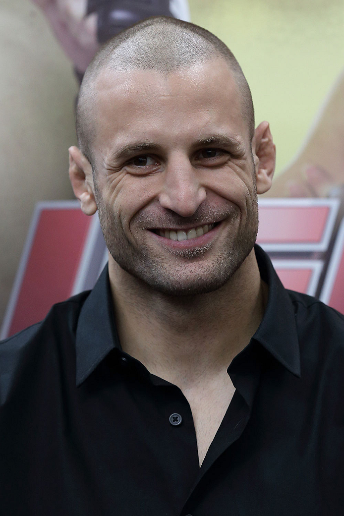 SINGAPORE - JANUARY 02: Tarec Saffiedine attends the UFC Fight Night Singapore Ultimate Media Day at the Skating Rink at The Shoppes at Marina Bay Sand on January 2, 2014 in Singapore. (Photo by Suhaimi Abdullah/Zuffa LLC)