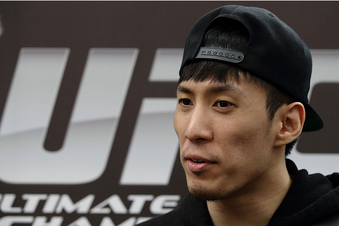 SINGAPORE - JANUARY 02: Royston Wee attends the UFC Fight Night Singapore Ultimate Media Day at the Skating Rink at The Shoppes at Marina Bay Sand on January 2, 2014 in Singapore. (Photo by Suhaimi Abdullah/Zuffa LLC)