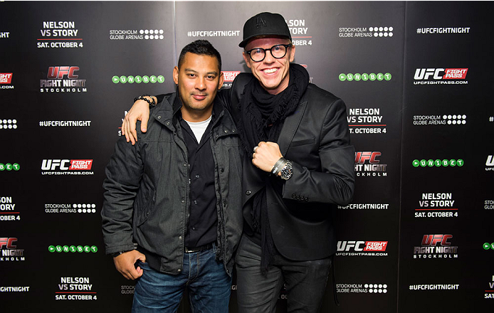 STOCKHOLM, SWEDEN - OCTOBER 4: Johan Richter and Bingo Rimer at the UFC Fight Night at the Globe Arena on October 4, 2014 in Stockholm, Sweden. (Photo by Joel Marklund/Zuffa LLC via Getty Images)