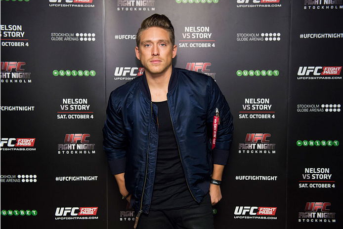 STOCKHOLM, SWEDEN - OCTOBER 4: Swedish pop singer Danny Saucedo at the UFC Fight Night at the Globe Arena on October 4, 2014 in Stockholm, Sweden. (Photo by Joel Marklund/Zuffa LLC via Getty Images)