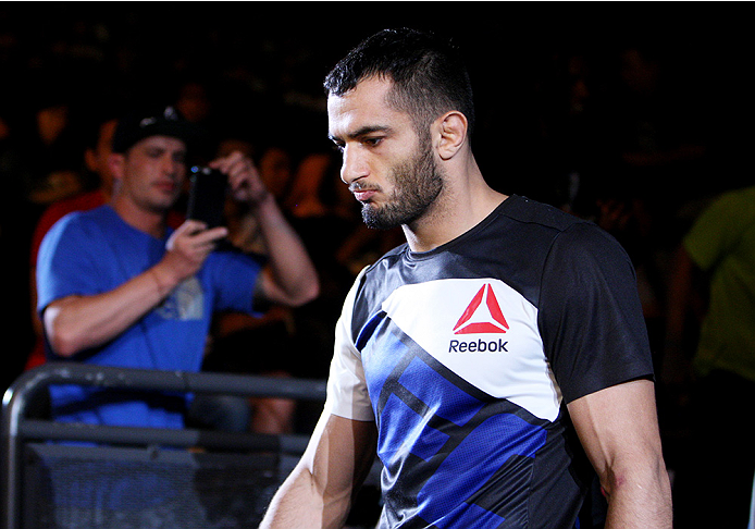 SAITAMA, JAPAN - SEPTEMBER 27: Gegard Mousaasi of Iran before his middleweight bout with Uriah Hall of Jamaica during the UFC event at the Saitama Super Arena on September 27, 2015 in Saitama, Japan. (Photo by Mitch Viquez/Zuffa LLC/Zuffa LLC via Getty Im