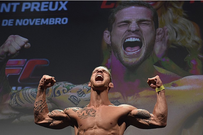 UBERLANDIA, BRAZIL - NOVEMBER 07: UFC fighter Wagner Silva weighs in during the UFC Fight Night weigh-in at Sabiazinho Gymnasium on November 7, 2014 in Uberlandia, Brazil. (Photo by Buda Mendes/Zuffa LLC/Zuffa LLC via Getty Images)
