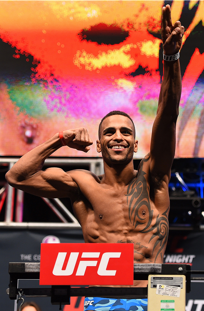 LAS VEGAS, NV - DECEMBER 09: Danny Roberts weighs in during the UFC Fight Night weigh-in inside MGM Grand Garden Arena on December 9, 2015 in Las Vegas, Nevada. (Photo by Josh Hedges/Zuffa LLC/Zuffa LLC via Getty Images)