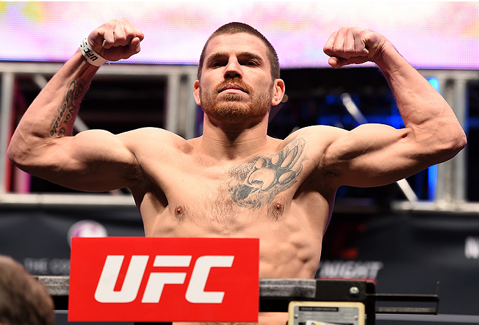 LAS VEGAS, NV - DECEMBER 09: Jim Miller weighs in during the UFC Fight Night weigh-in inside MGM Grand Garden Arena on December 9, 2015 in Las Vegas, Nevada. (Photo by Josh Hedges/Zuffa LLC/Zuffa LLC via Getty Images)