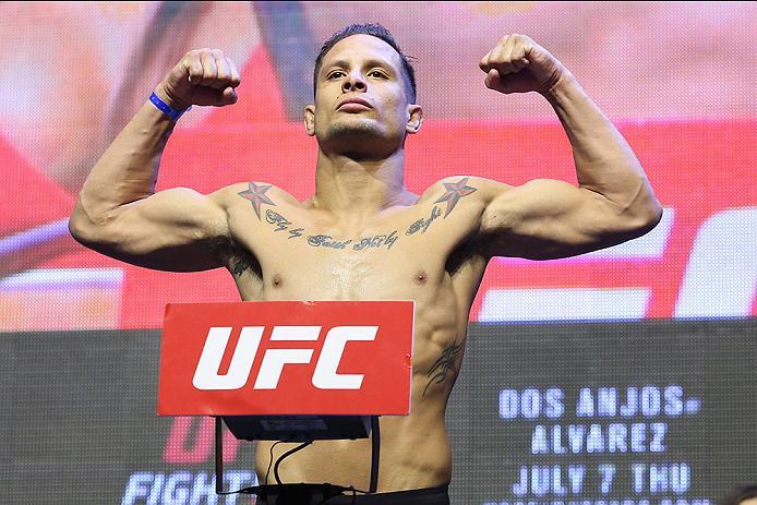 LAS VEGAS, NV - JULY 06: Anthony Birchak steps on the scale during the UFC Fight Night Weigh-in event at the T-Mobile Arena on July 6, 2016 in Las Vegas, Nevada. (Photo by Ed Mulholland/Zuffa LLC/Zuffa LLC via Getty Images)